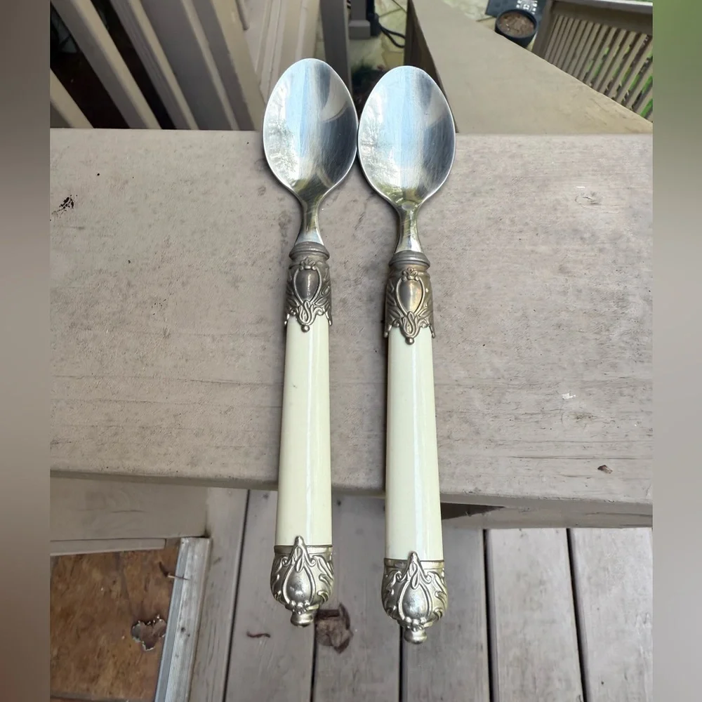 Home Essentials RENAISSANCE BONE 18/10 Stainless Silverware set of 2 spoons